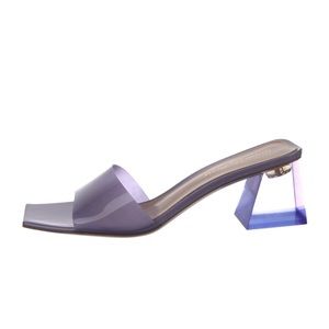 Gianvito Rossi Cosmic Lavender Mules